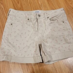 Sonoma Women's Light Beige Floral Jean Shorts